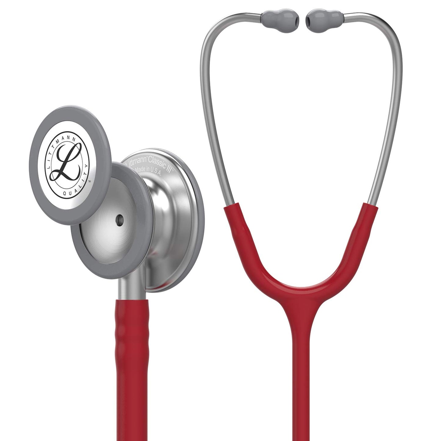 Littmann 3M Classic Iii Monitoring Stethoscope, Burgundy Tube, 27 Inch, 5627